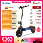ISCooter ix5s 1000W potente patinete eléctrico 15AH batería plegable Scooter eléctrico para adultos 45 km/h Scooter eléctrico todoterreno