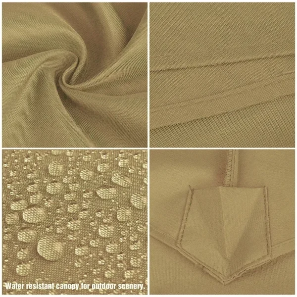 Parasol reemplazable, tela superior para jardín, Patio, dosel, cubierta para sombrilla, sombra, impermeable, tela para sombrilla de plátano, 2/2,3/2,5/2,7/3/3,5 m - Imagen 2