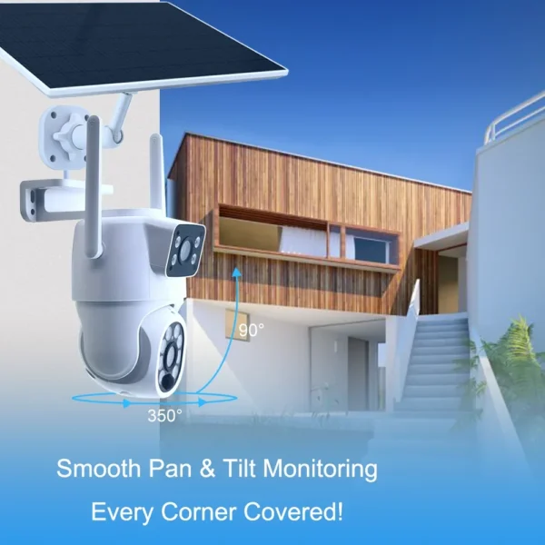 Tuya-cámara Solar WiFi para exteriores, 10MP, doble lente, 4K, pantalla Dual, PTZ, inalámbrica, batería de baja potencia, cámara de seguridad PIR, seguimiento automático - Imagen 3