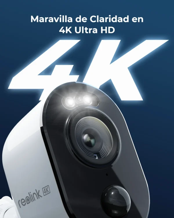 Cámara de seguridad inalámbrica reolink 4K con batería Solar, visión nocturna en Color de 5MP, WiFi de 2,4/5Ghz, cámara IP para exteriores - Imagen 2
