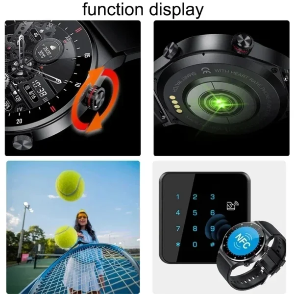 Xiaomi NFC Bluetooth llamada reloj inteligente hombres pantalla completa pulsera deportiva impermeable ECG Monitor de salud reloj inteligente para IOS Android - Imagen 4