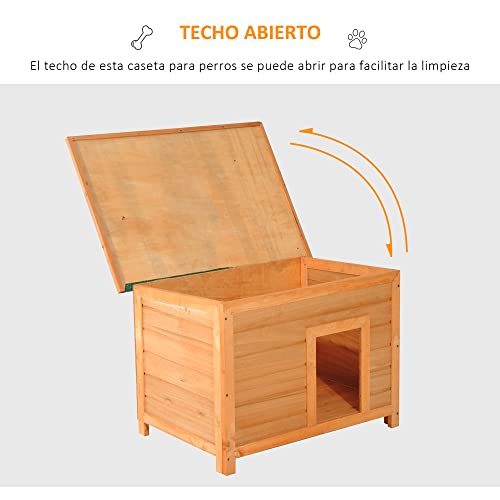 Caseta Exterior Para Perro PawHut 82 x 58 x 58cm