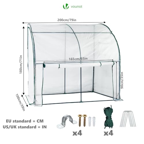 Invernadero exterior VOUNOT 200x100x180cm