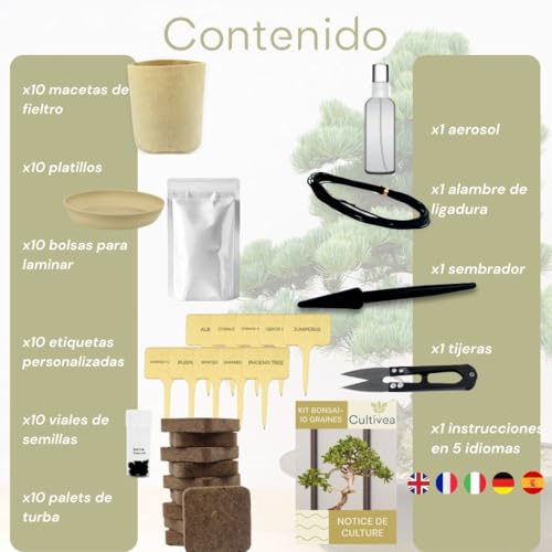 Kit de cultivo de bonsáis CULTIVEA