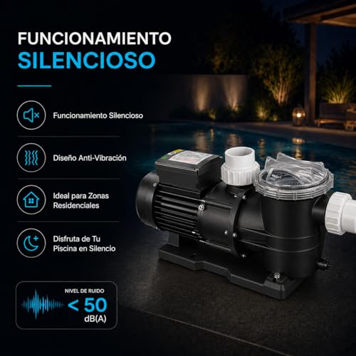 Bomba de piscina 14400 L/h 75M 0.75 CV 550 W