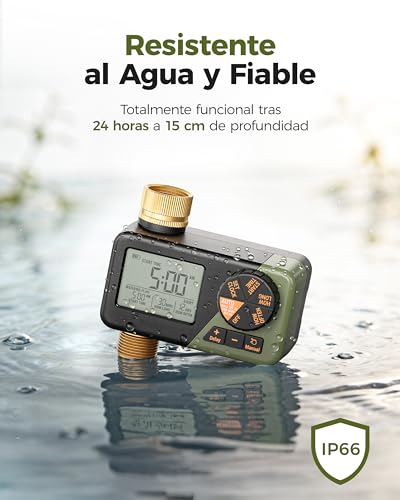 Programador de riego Diivoo latón