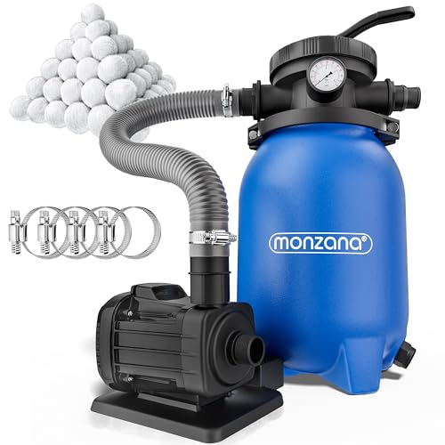 Depuradora de piscina MONZANA filtro de arena 5000 L/h 15.000 L 38mm 180W