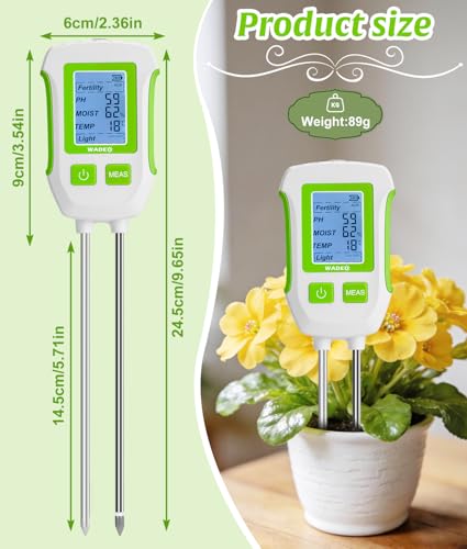 Medidor De Humedad Y PH WADEO solar
