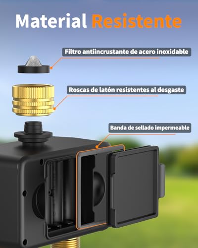 Programador de riego Diivoo WiFi latón