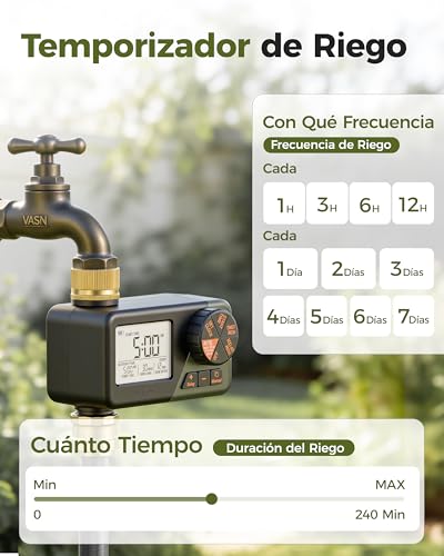 Programador de riego Diivoo latón