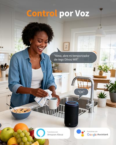 Programador de riego Diivoo WiFi latón