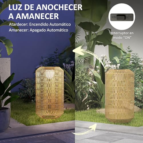 Faroles Solares Decorativos Outsunny solar 30x55 cm