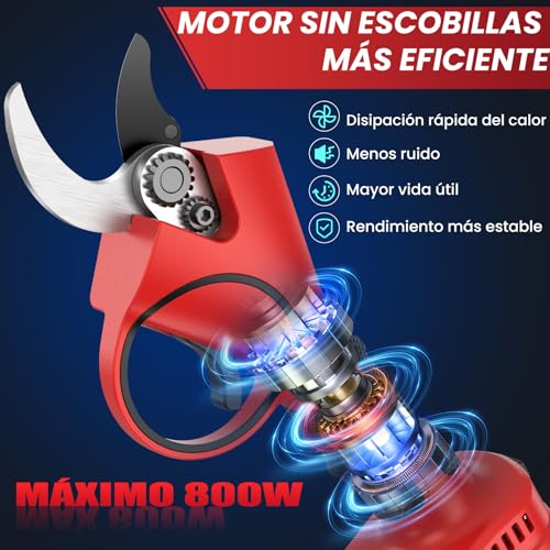 Tijeras de podar eléctricas sin escobillas 40mm 800W 2000mAh 21V