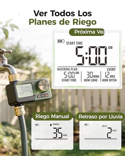 Programador de riego Diivoo latón