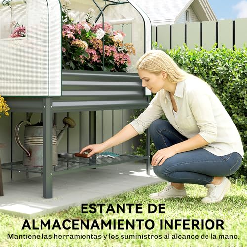 Invernadero exterior Outsunny 120x55x140 cm