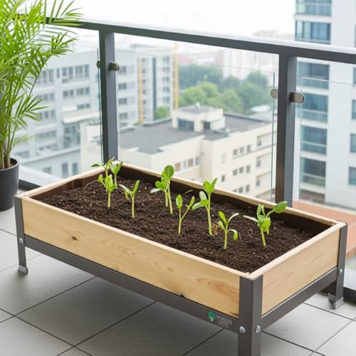 Jardinera Elevada De Madera Jardinera 90x40x26 cm