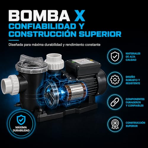 Bomba de piscina 14400 L/h 75M 0.75 CV 550 W