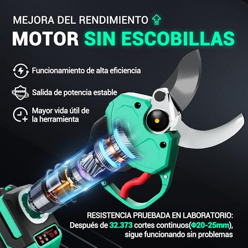 Tijeras de podar eléctricas DCA sin escobillas 20V 35mm 2,0Ah