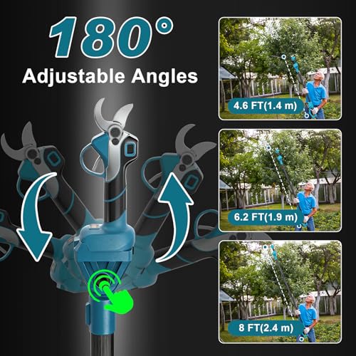 Tijeras de podar eléctricas Gisam sin escobillas telescópicas 4,2m 2.0 Ah 2 BaterÃas