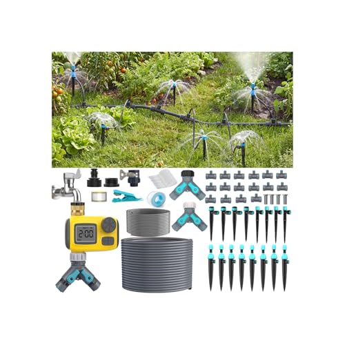 Sistema de Riego Automático Temporizadores de Mangueras,Kit de Riego con Pantalla LCD
