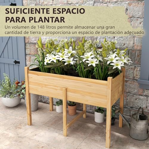 Mesa De Cultivo Para Huerto Urbano Outsunny 115x55x80 cm