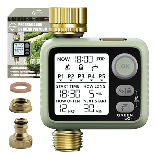 Programador de riego sensor de lluvia latón