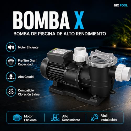 Bomba de piscina 14400 L/h 75M 0.75 CV 550 W