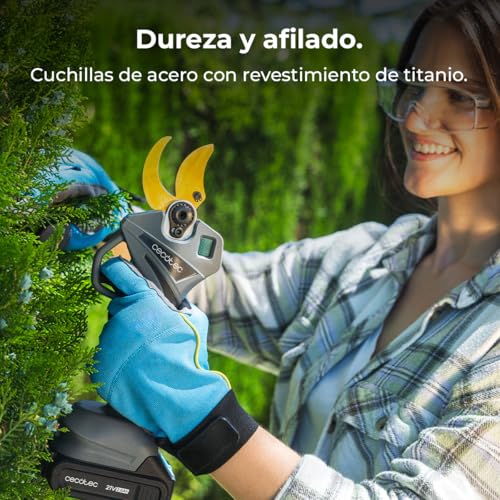 Tijeras de podar eléctricas Cecotec sin escobillas 21V 40mm 2 BaterÃas