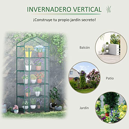 Invernadero exterior Outsunny 69x49x193 cm