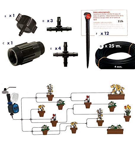 Goteros regulables Aqua Control 2 l/h 4 mm