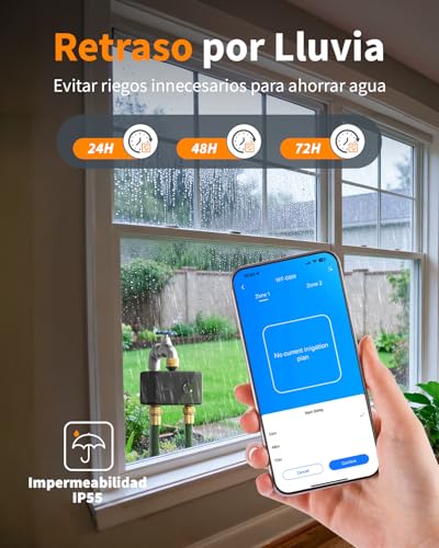 Programador de riego Diivoo WiFi latón
