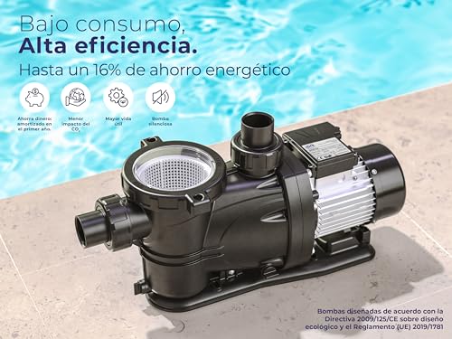 Bomba de piscina Gre 20m3/h 900 W 600 mm