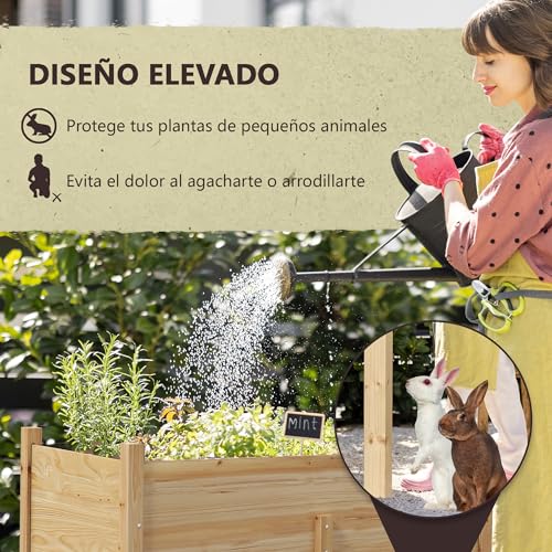 Mesa De Cultivo Para Huerto Urbano Outsunny 115x55x80 cm