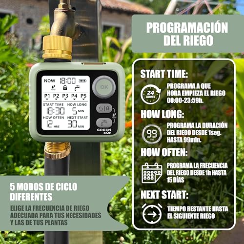 Programador de riego sensor de lluvia latón