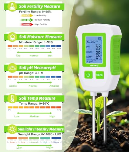 Medidor De Humedad Y PH WADEO solar