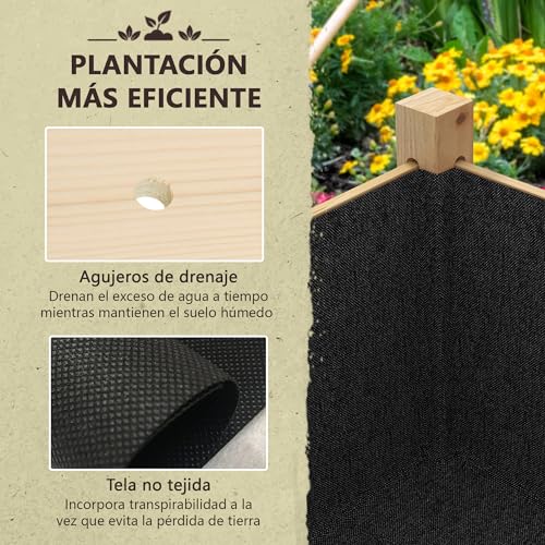 Mesa De Cultivo Para Huerto Urbano Outsunny 115x55x80 cm