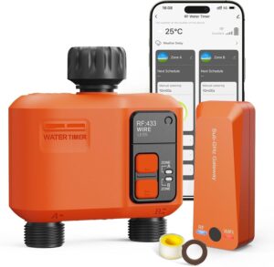Programador de riego WiFi sensor de lluvia 2 Salidas