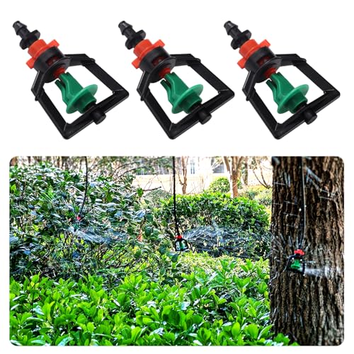 VooGenzek 30 Piezas Microaspersor, Aspersores Giratorios de 360 Grados, Boquilla de