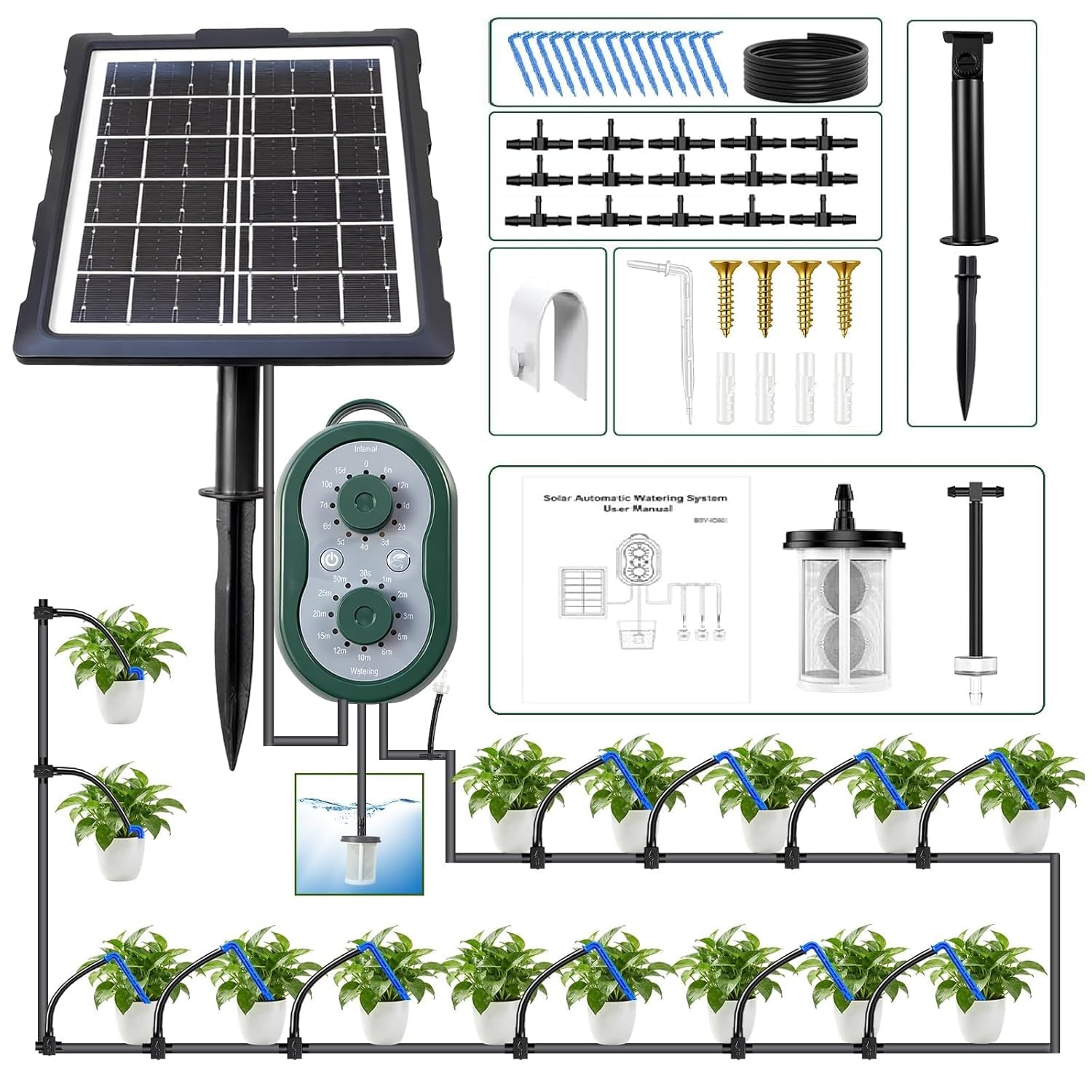 Sistema De Riego solar 15 m