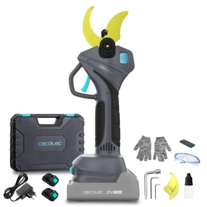 Tijeras de podar eléctricas Cecotec sin escobillas 21V 40mm 2 Baterías