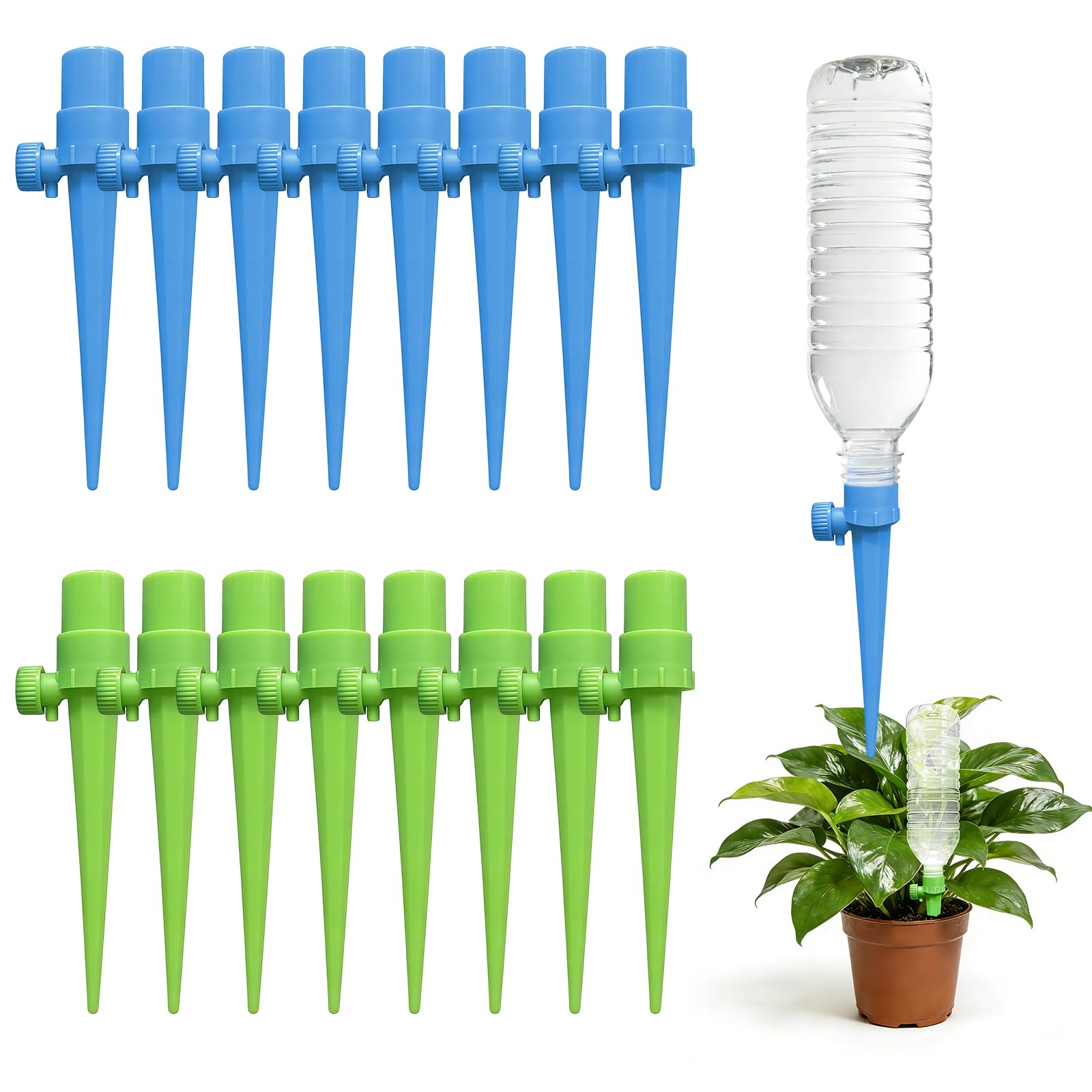 16 Pcs Sistema de Riego por Goteo Automático para Macetas, Kit de Autorriego de ABS con