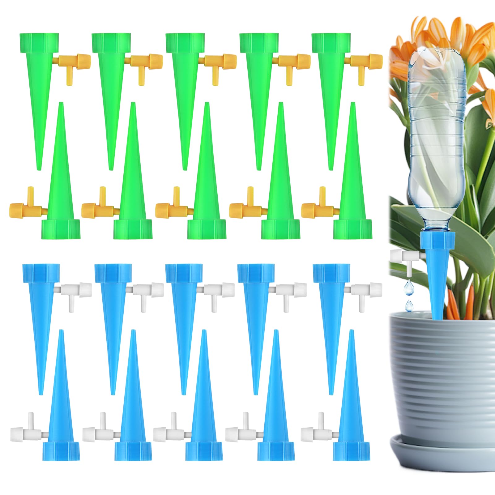 20 Piezas Riego por Goteo Automático Kit Dispensador Agua Plantas Sistema de Riego