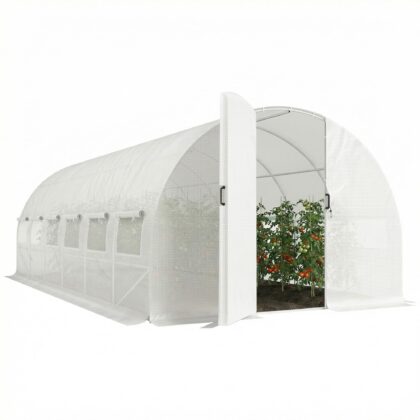 Invernadero túnel 6x3x2m con puerta con bisagras