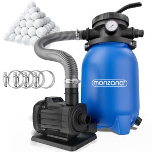 Depuradora de piscina MONZANA filtro de arena 5000 L/h 15.000 L 38mm 180W
