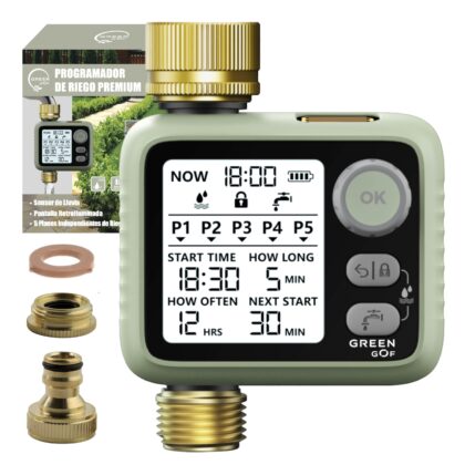 Programador de riego sensor de lluvia latón