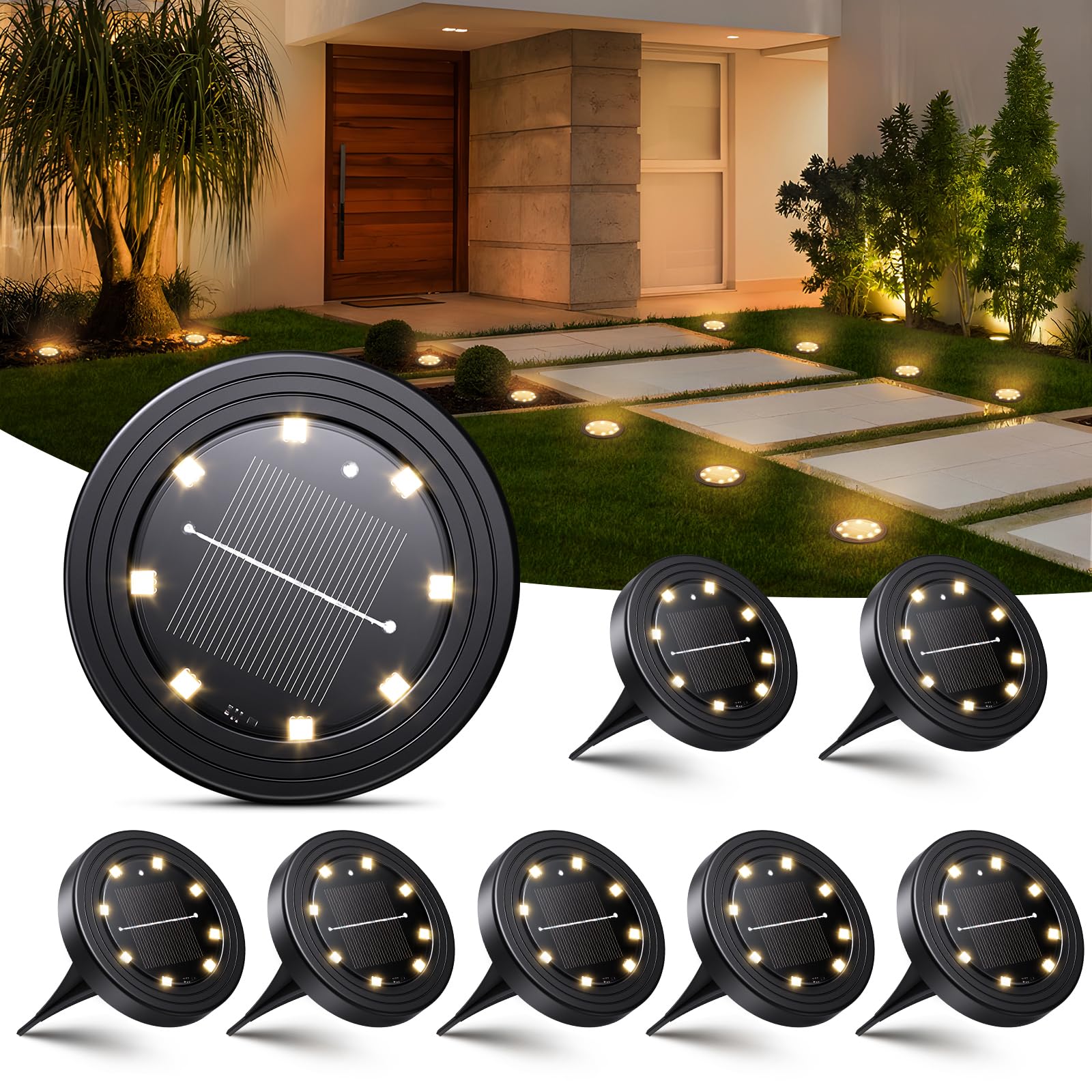 Luces Solares Para Jardin NIBSHOOM solar