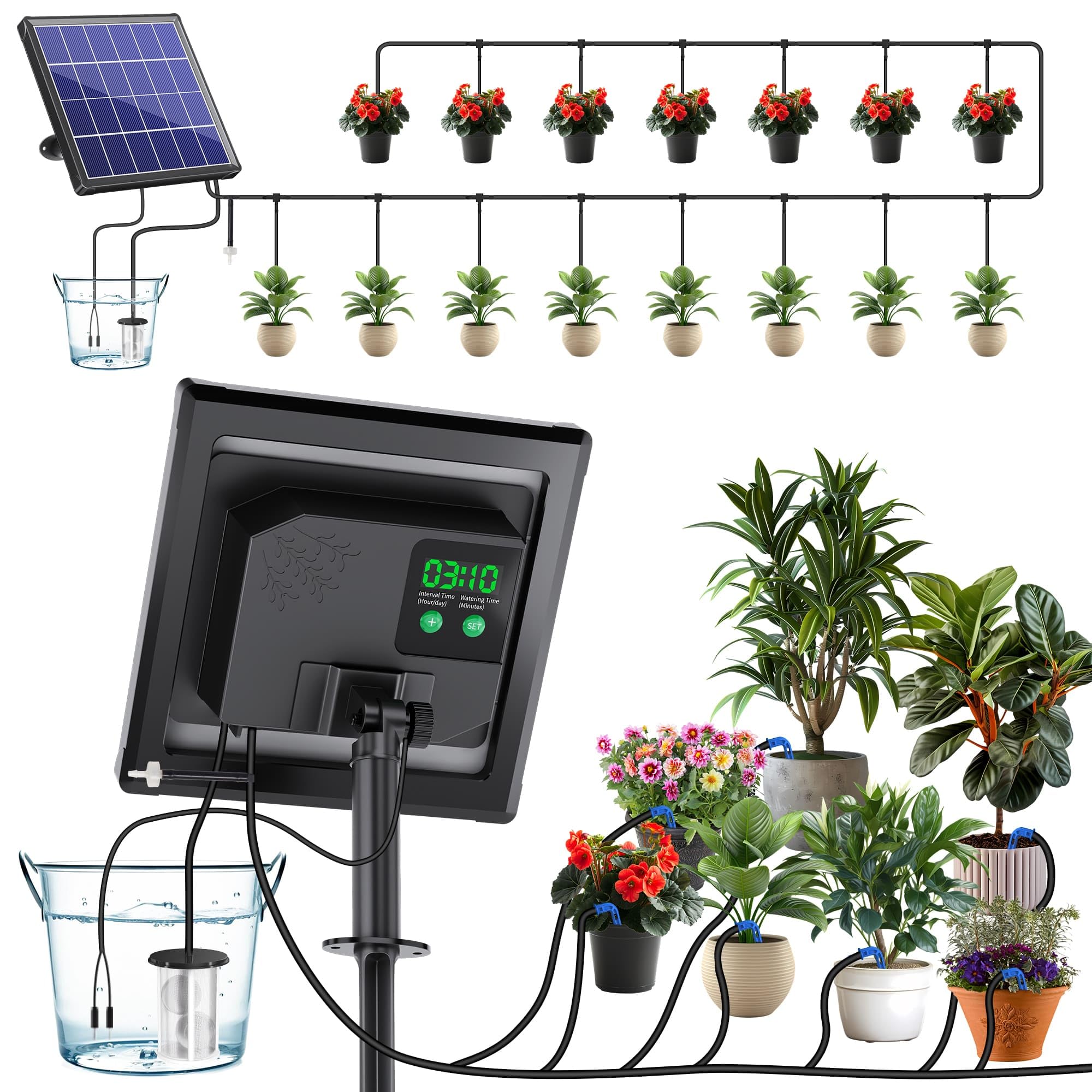 Sistema De Riego Biling solar 15 m 2,5 W