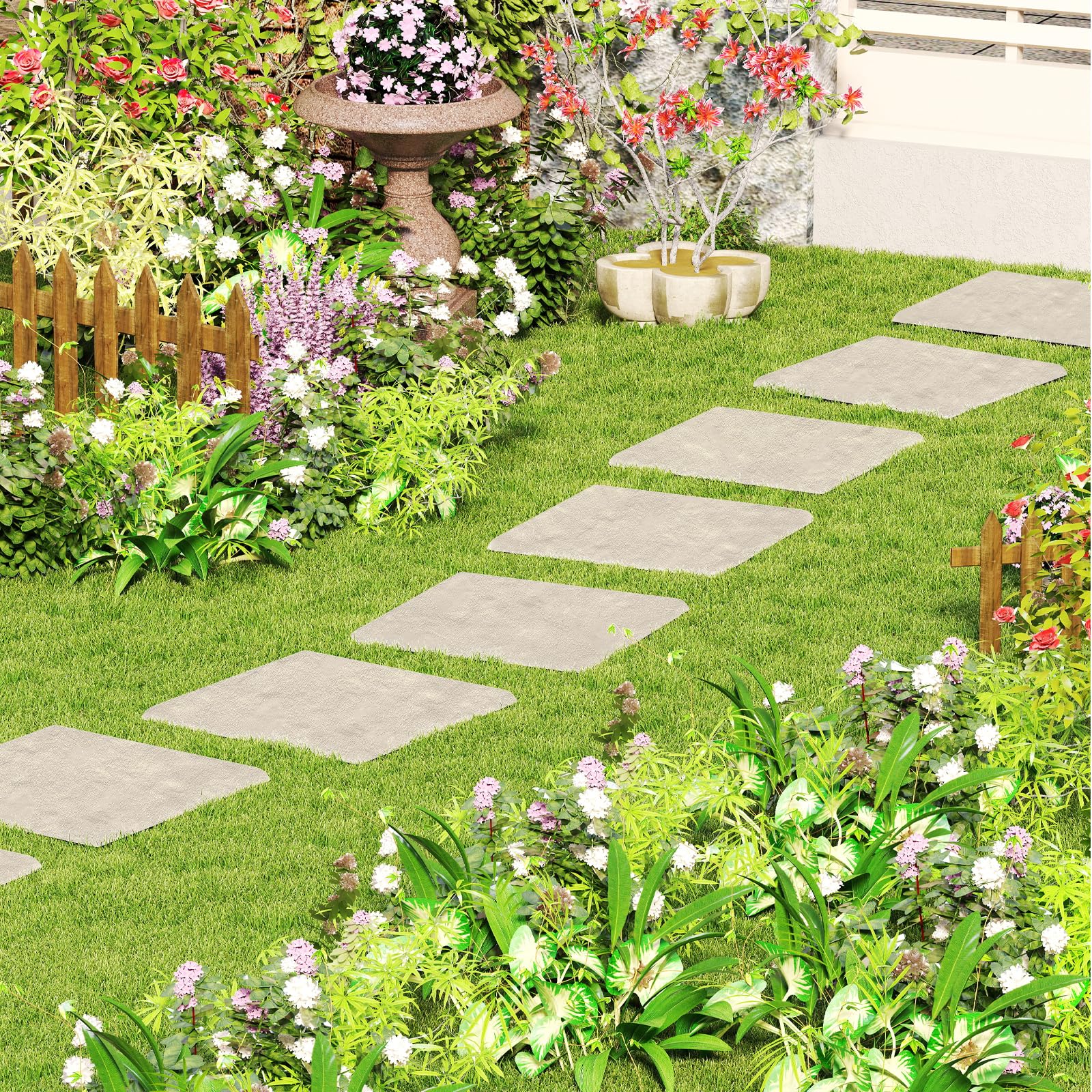 Caminos De Piedra Decorativa GIANTEX 39,5 x 39,5 cm