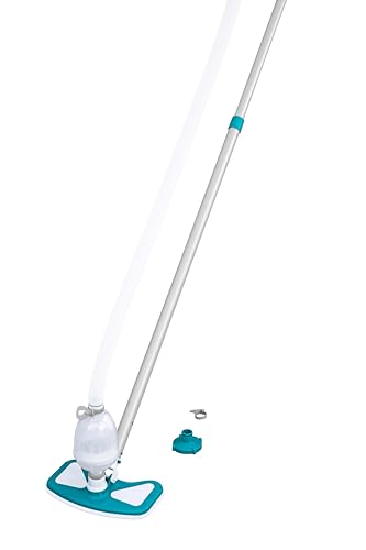 BESTWAY Kit de Mantenimiento para Piscinas AquaClean con Pértiga 279 cm, Limpiafondos Azul