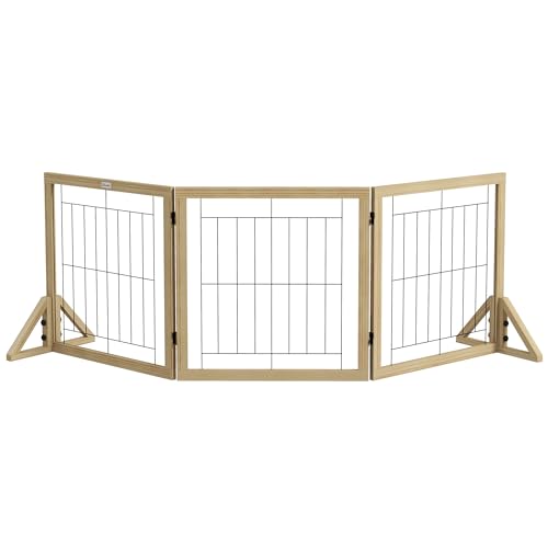 Valla Plegable Para Mascotas PawHut 210x70 cm